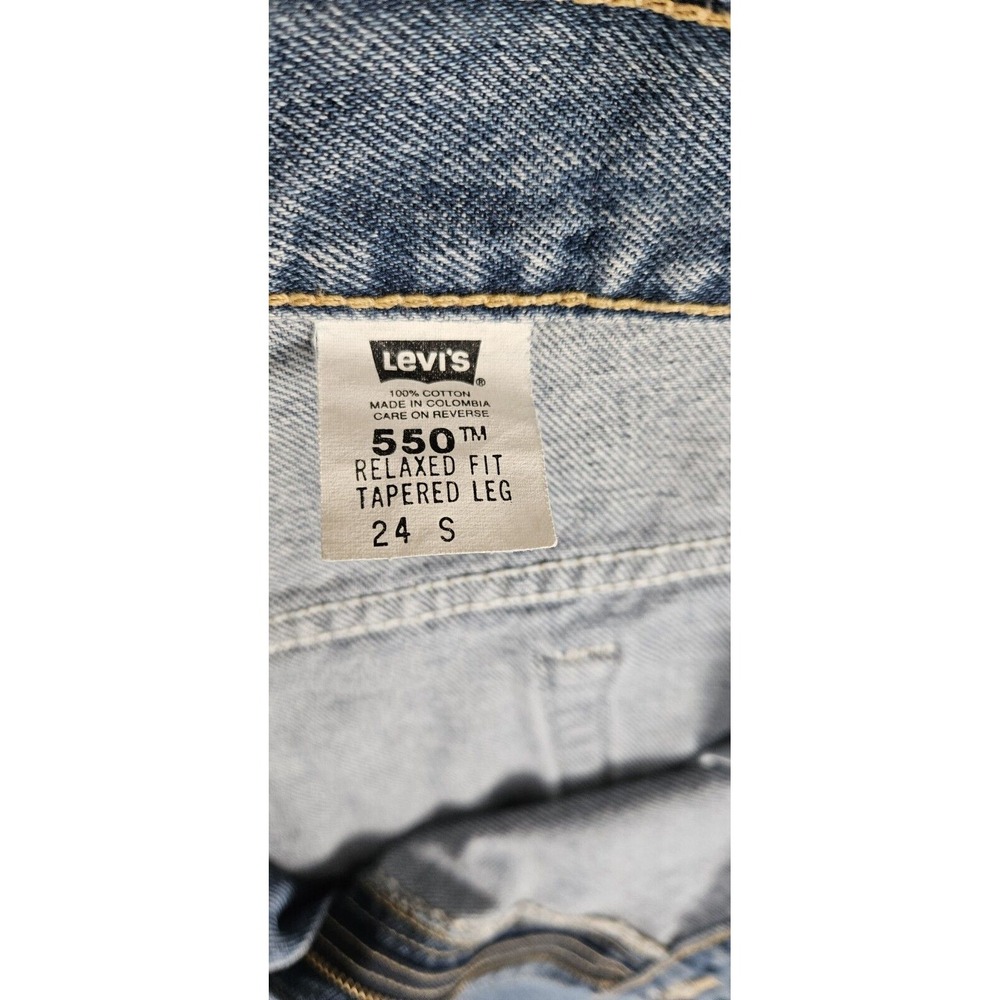Y2k Levi's 550 Jeans Plus Sz 24S‎ Relaxed Fit Black Tagt - Picture 13 of 16